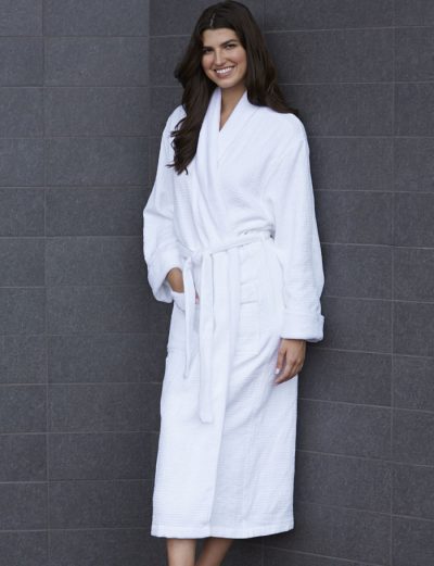 Diamond Weave Shimmer Lined Robe - Mansfield